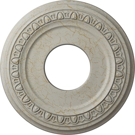 Ekena Millwork Jackson Ceiling Medallion (Canopies up to 7 3/8"), 12 1/4"OD x 4"ID x 1 1/8"P, Pot of Cream Crackle CM12JAPCC